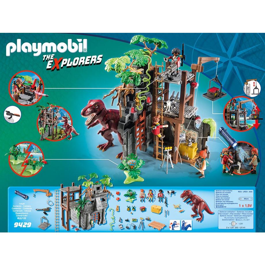 Playmobil  9429 Campement des Explorers avec tyrannosaure 