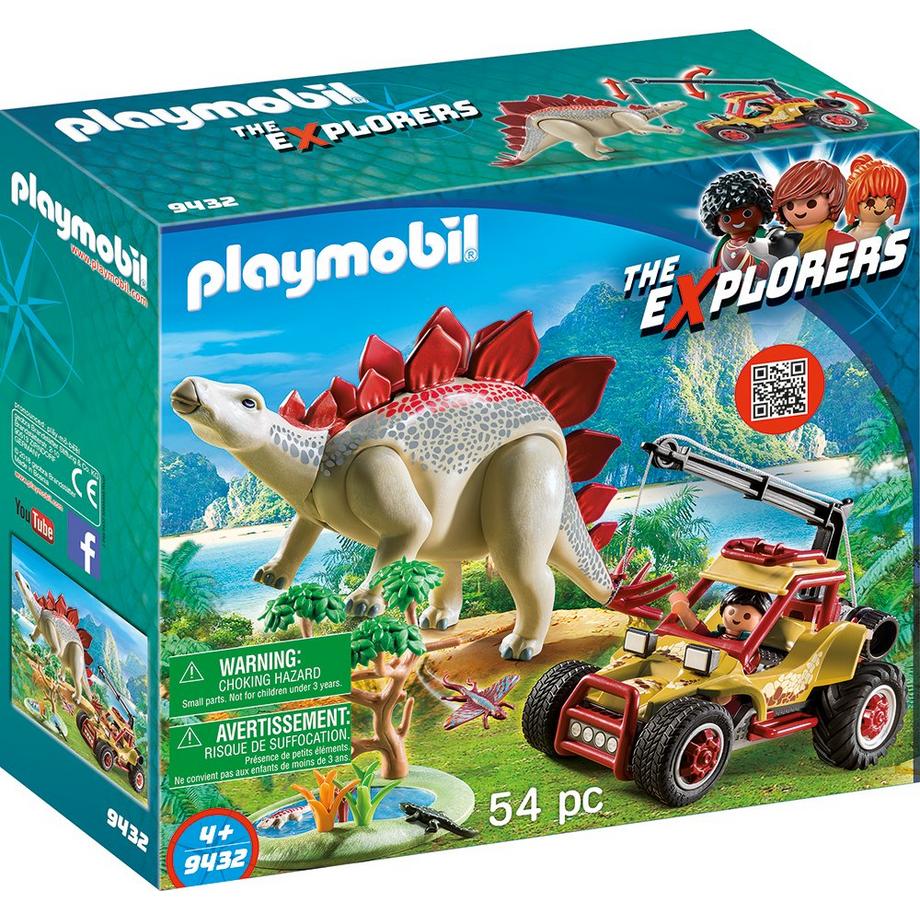 Playmobil  9432 Explorer avec véhicule et stégosaure 