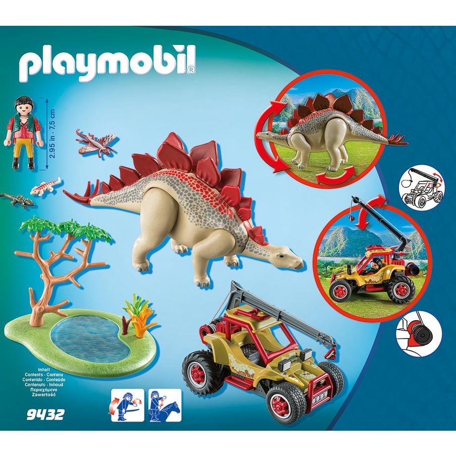 Playmobil  9432 Explorer avec véhicule et stégosaure 