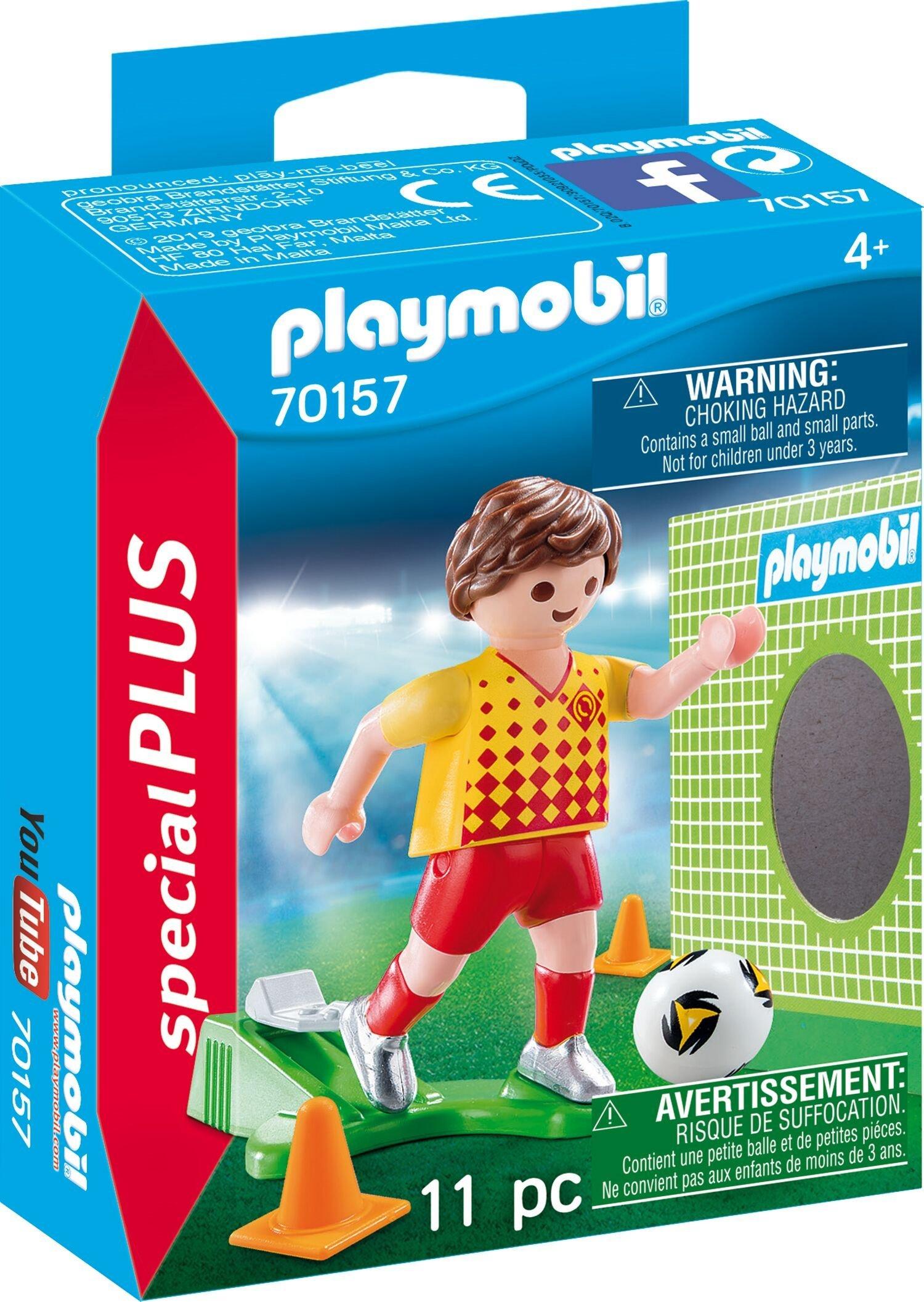 Playmobil  70157 Joueur de foot et but 