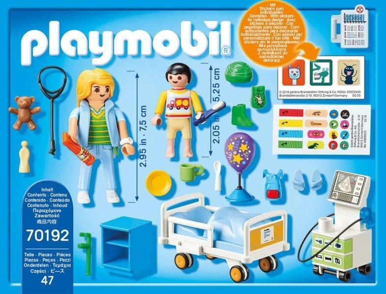 Playmobil  70192 Chambre d'hôpital pour enfant 