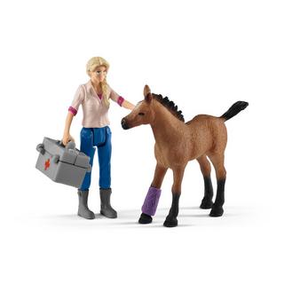Schleich  42486 Tierarzt besucht Stute und Fohlen 