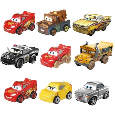 Mattel  Disney Cars Pack di 3 Mini veicoli, modelli assortiti  