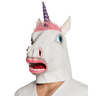 BOLAND  Maschera testa latice unicorno Pinkie con capelli 