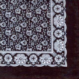   Foulard nero stampato 