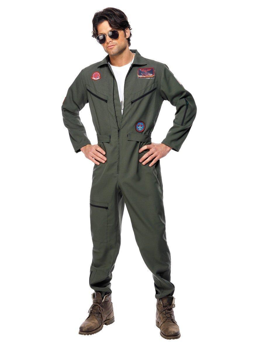 smiffys FA KE TOP GUN OVERALL MANN Top Gun Costume Uomo 