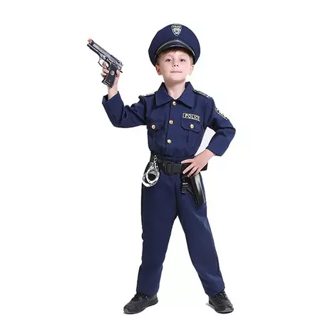 NA  Jungenkostüm Polizist Blau