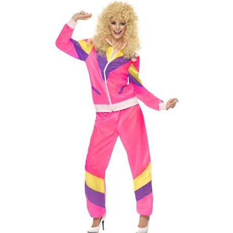 smiffys  Costume donna anni 80 tuta da ginnastica 