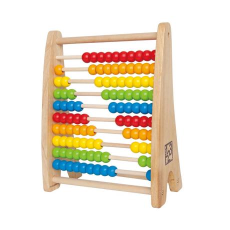 Hape  Abaque de perles en bois arc-en-ciel 
