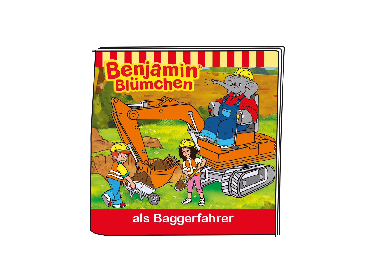 Tonies  Benjamin Blümchen Figur - Benjamin als Baggerfahrer, Allemand 
