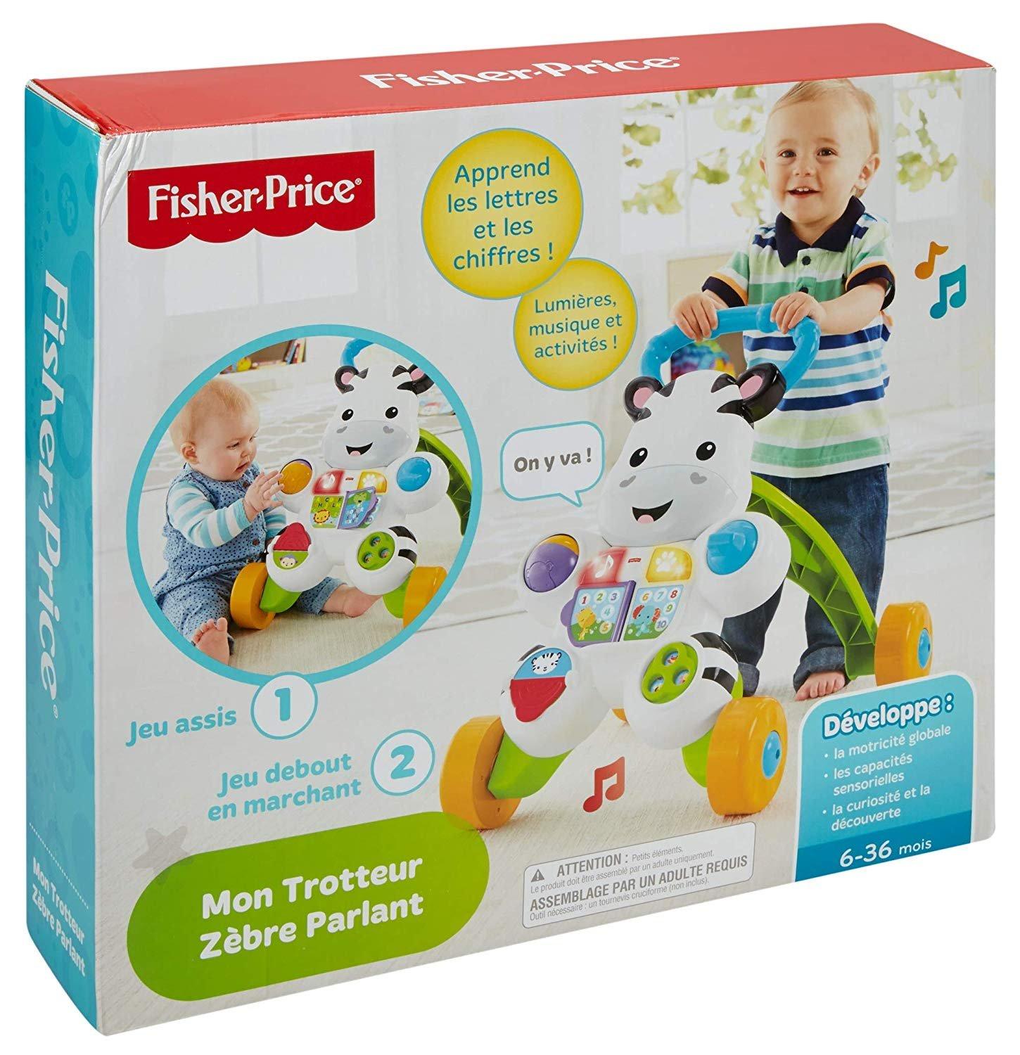 Fisher Price  Mon Trotteur Zèbre Parlant, Francese 