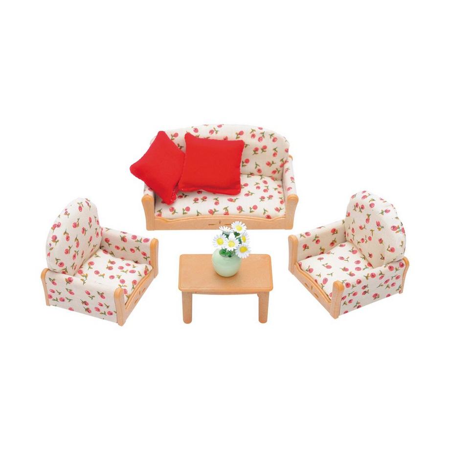 Sylvanian Families  Le canapé, 2 fauteuils et table basse 