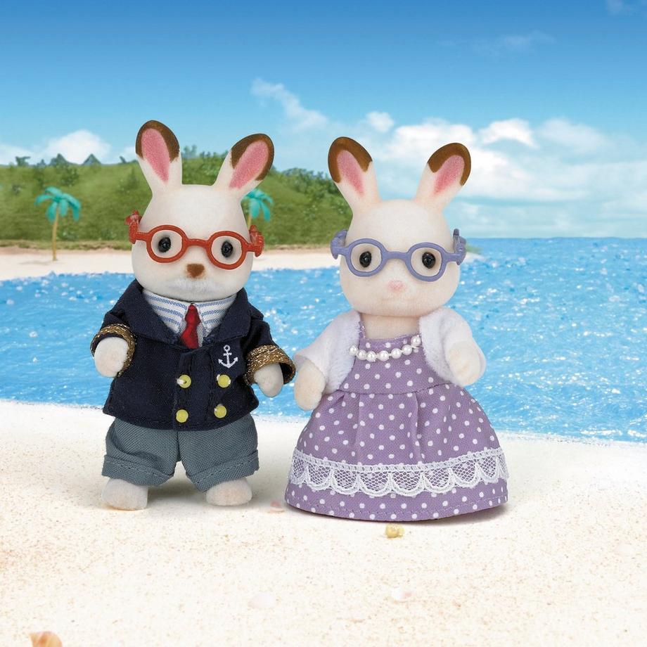 Sylvanian Families  Les grands-parents lapin chocolat 