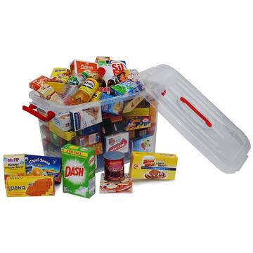 Box avec des miniatures supermarché