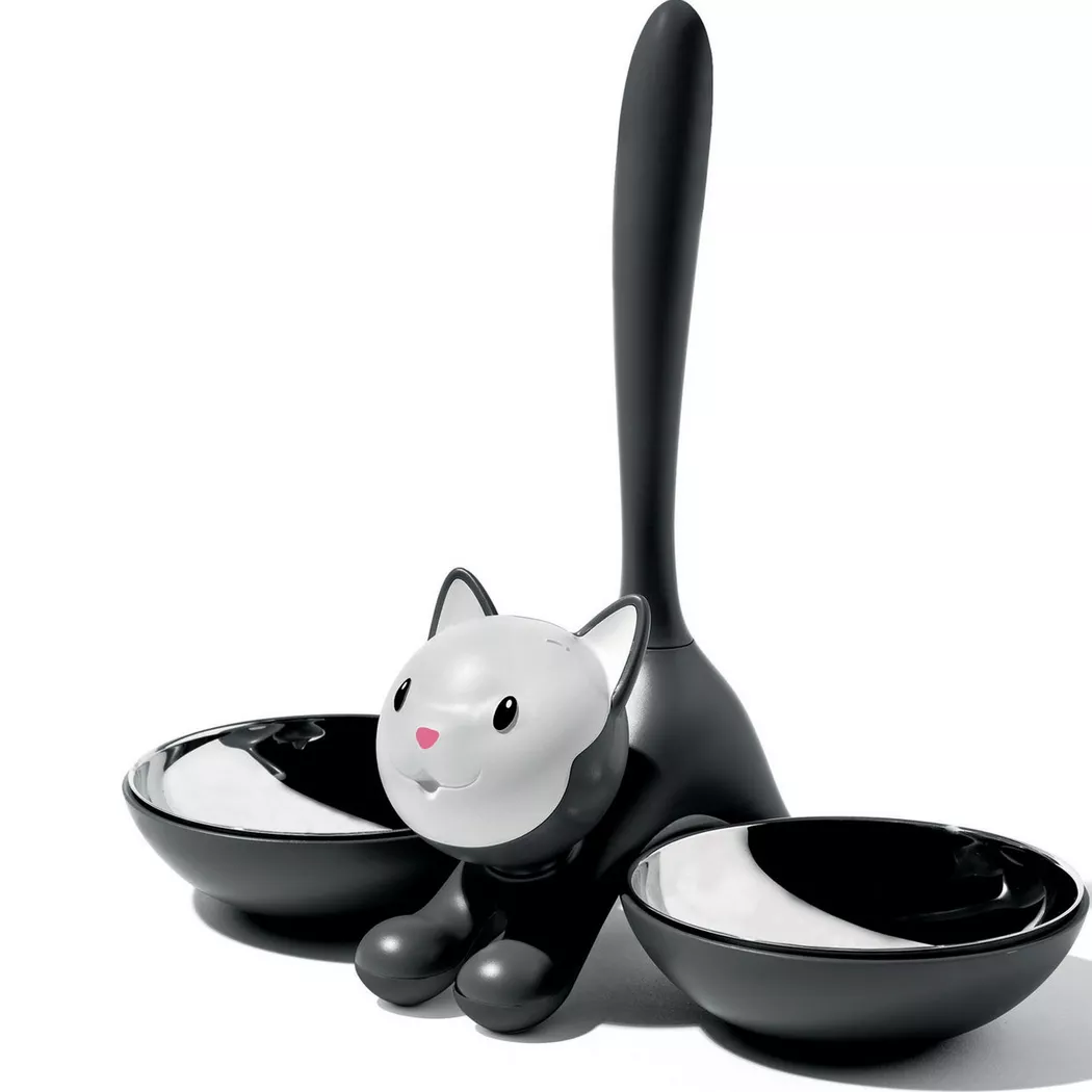 Alessi Tigrito Cat Bowl Black 21cm