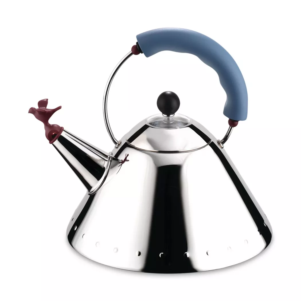 Alessi Bird Shaped Whistle 1.7L Kettle Light Blue