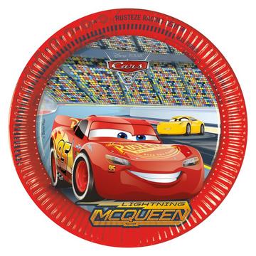 8 Piatti di cartone Cars 3 23 cm