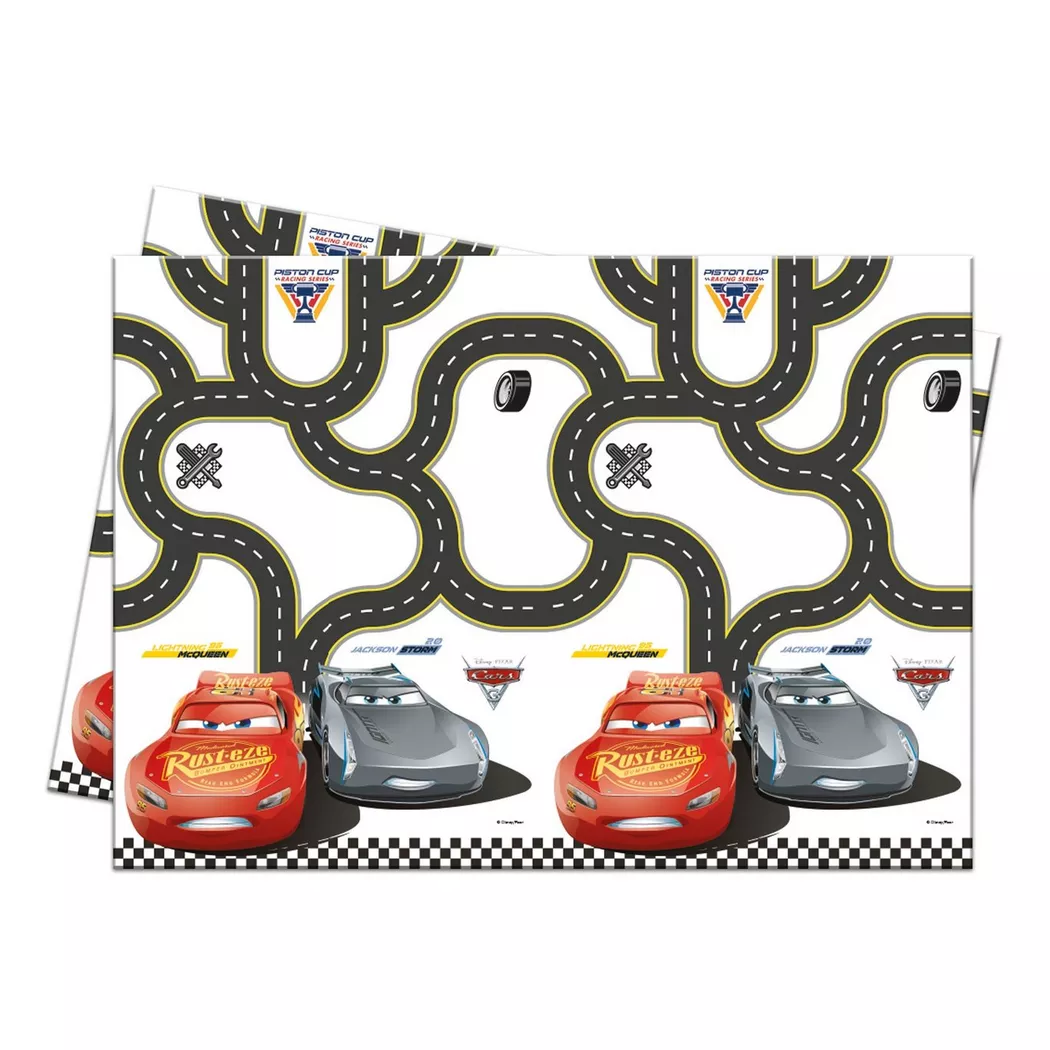 Procos - Plastik-Tischdecke Cars 3 120x180 cm, Rot