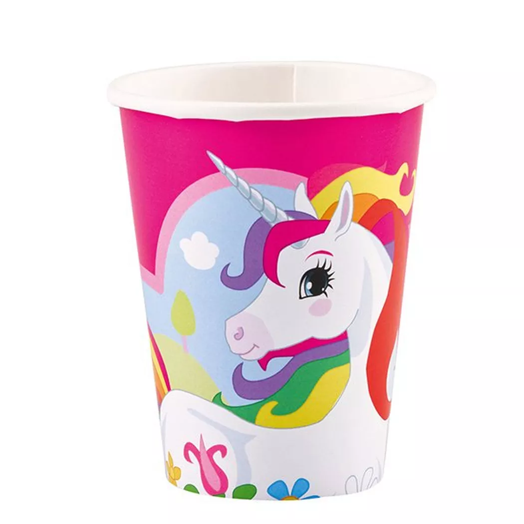 Amscan - 8 Becher Einhorn