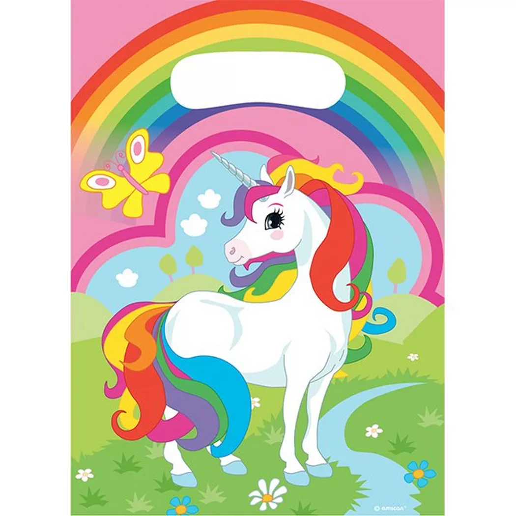 Amscan - 8 Partybeutel Einhorn