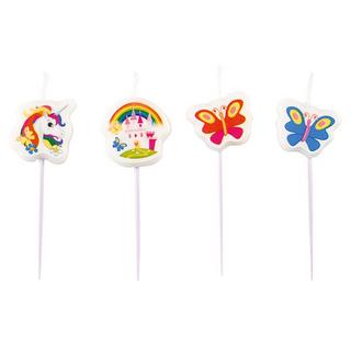 amscan  4 Candele figura liocorno 