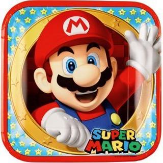 amscan  8 Piatti Super Mario 