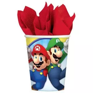 8 Pappbecher Super Mario