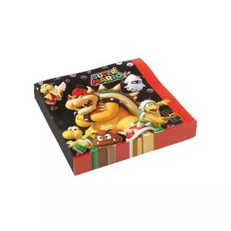 amscan  20 Tovaglioli di carta Super Mario 