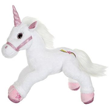 Unicorno peluche con luce e musica, 35 cm