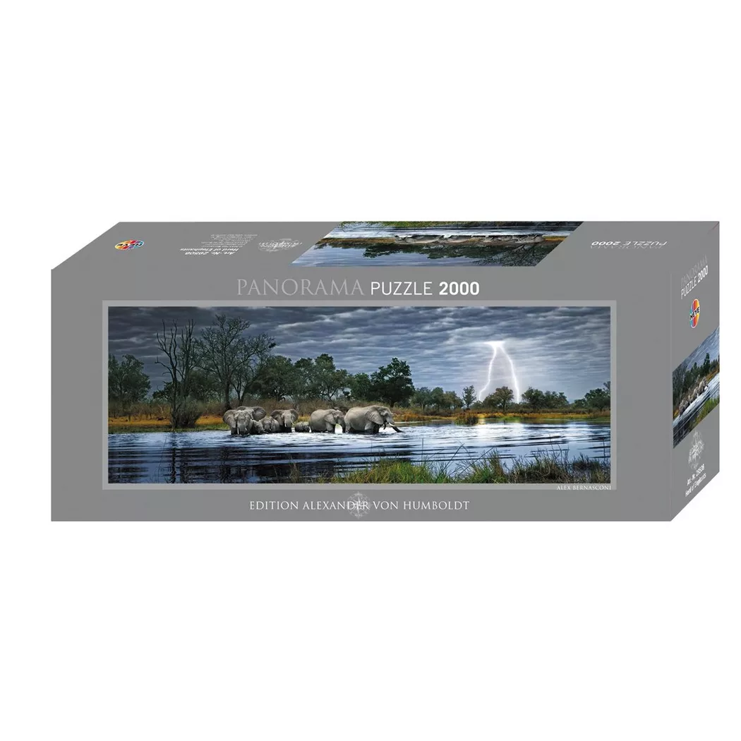 Heye Puzzle Panorama »Herd of Elephants«