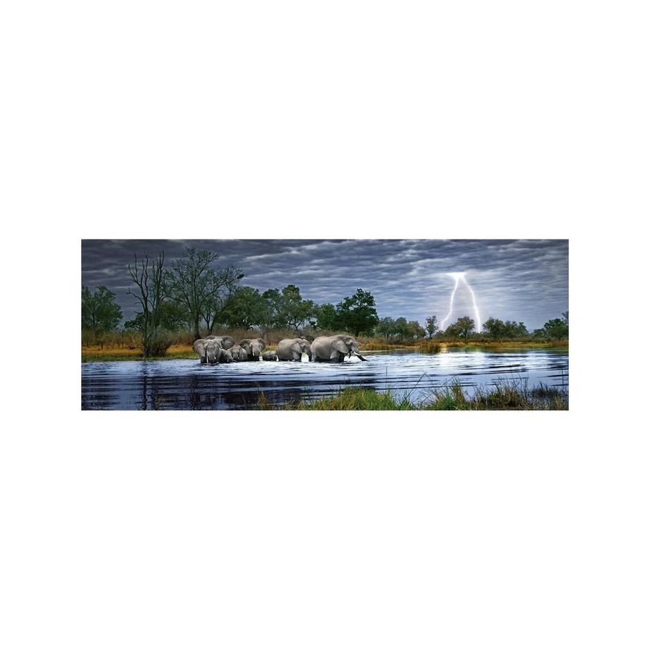 Heye  Panorama Puzzle Herd of Elephants, 2000 Teile 
