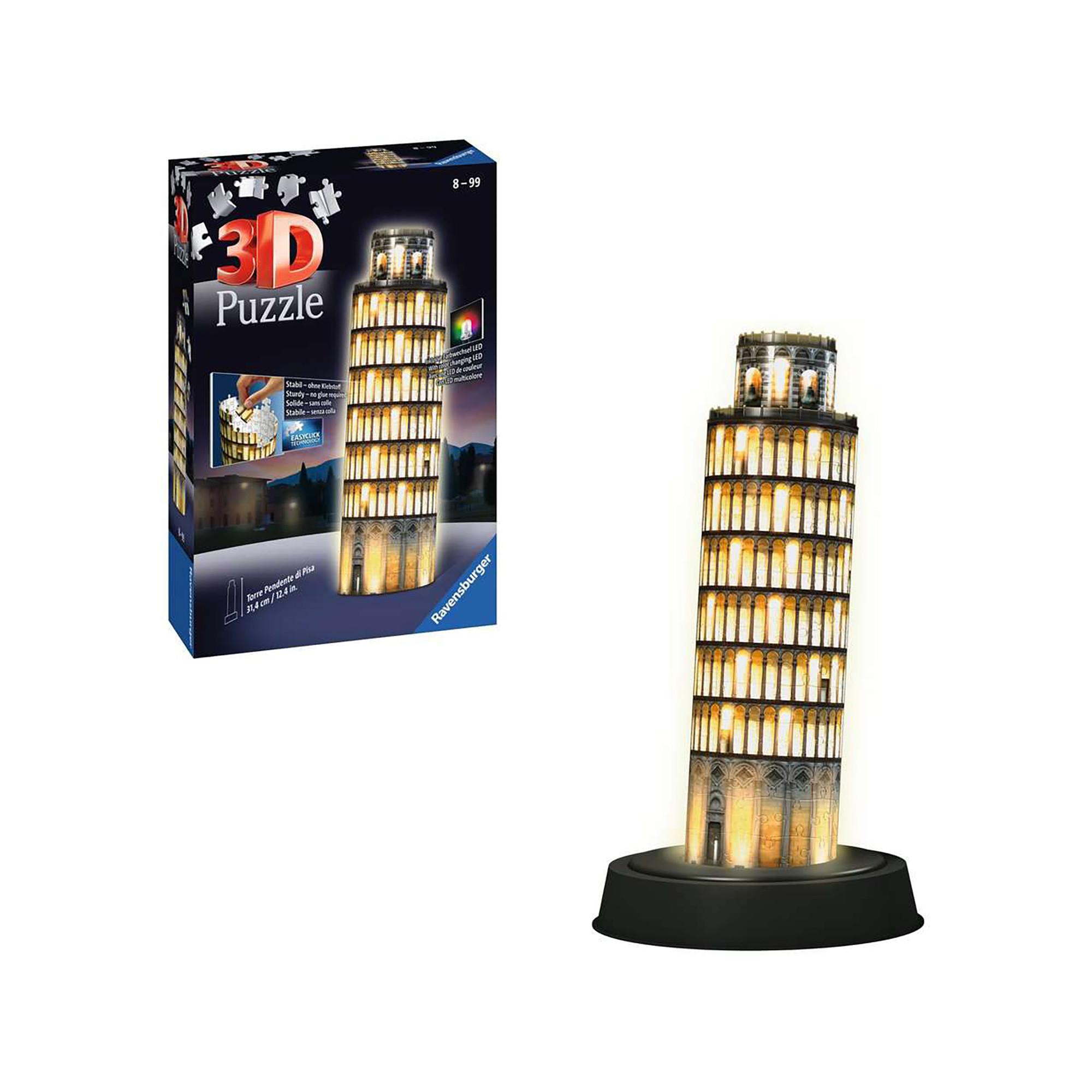 Ravensburger  3D Puzzle Turm von Pisa, Night Edition, 216 Teile 