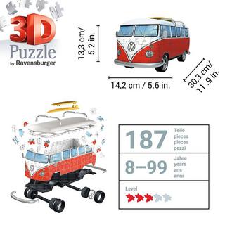 Ravensburger  3D Puzzle VW Bulli T1, 162 pezzi 