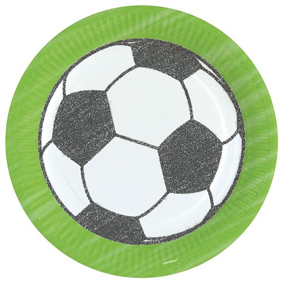 Sombo  8 Piatti di cartone calcio 23 cm 