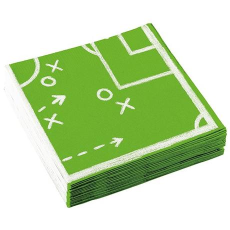 Sombo 20 Serviettes en papier football 33x33 cm  