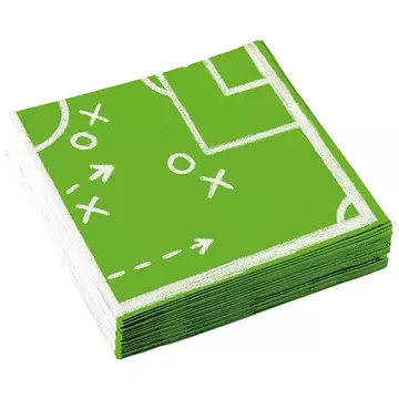 20 Papierservietten Fussball 33x33 cm