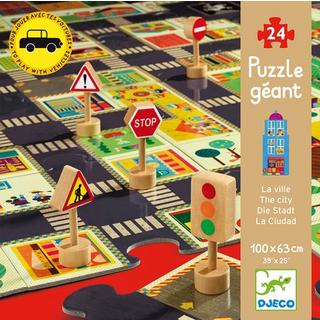 Djeco  Puzzle géant La Ville 24 pièces 