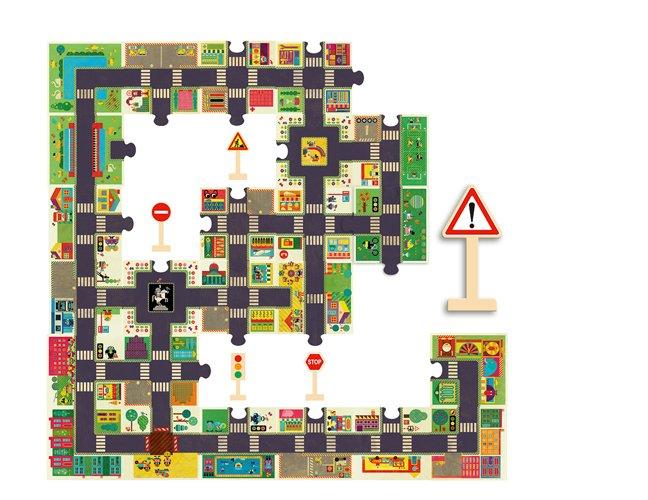 Djeco  Riesenpuzzle Die Stadt 24 Teile 