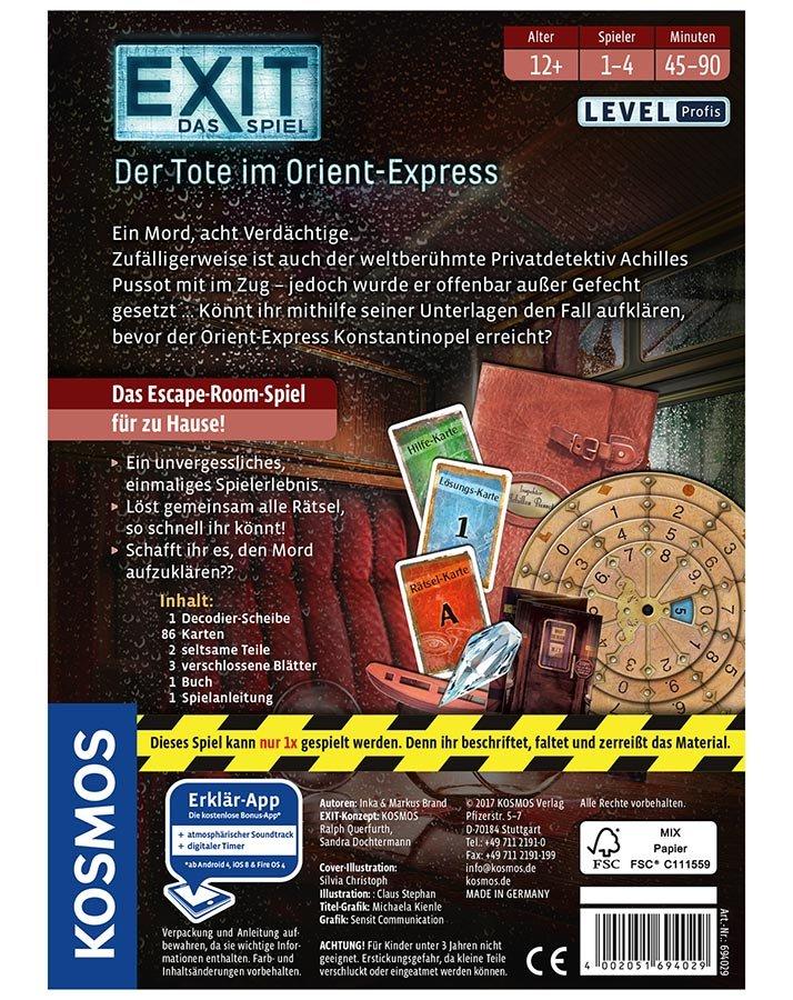 Kosmos  Escape Room EXIT das Spiel, der Tote im Orient-Express, Tedesco 