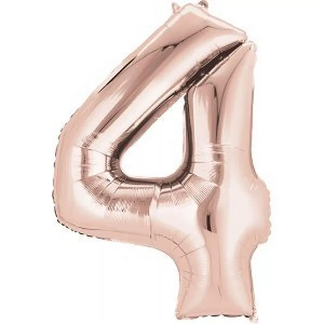 Amscan - Folienballon Zahl 0, Rosa 2