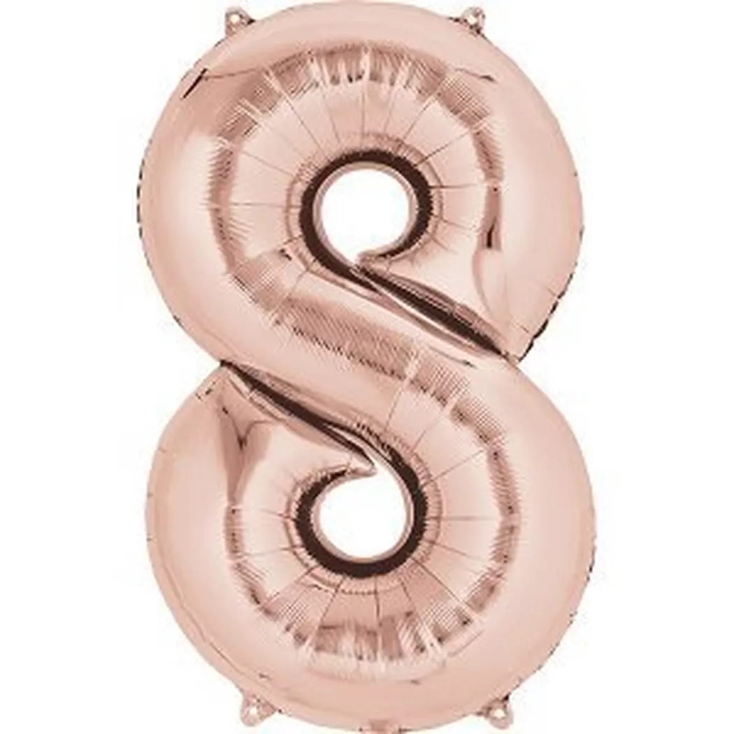 Amscan - Folienballon Zahl 0, Rosa 7
