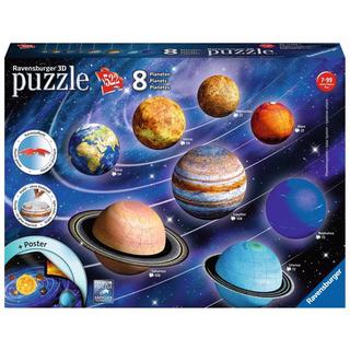 Ravensburger  3D puzzle 8 pianete, 522 pezzi 