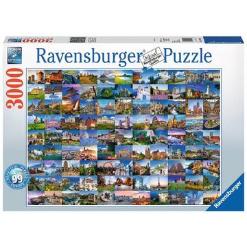 Puzzle 99 beautiful Places of Europe, 3000 pièces