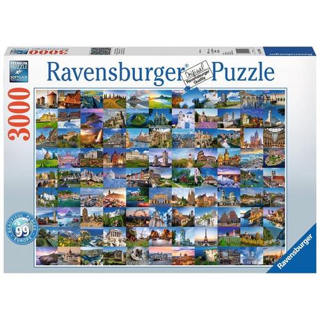 Ravensburger  Puzzle 99 beautiful Places of Europe, 3000 pezzi 