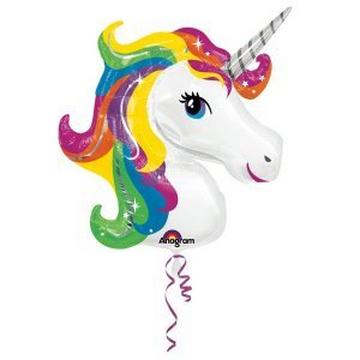 Palloncino in alluminio unicorno arcobaleno