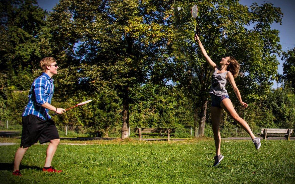 SCHILDKRÖT  Badminton Schläger-Set für 2 Spieler 