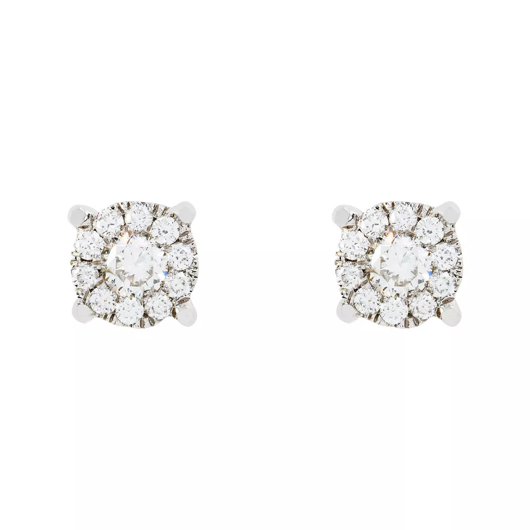 Sergio Ferris - Ohrstecker Diamant, One Size, Weissgold 9