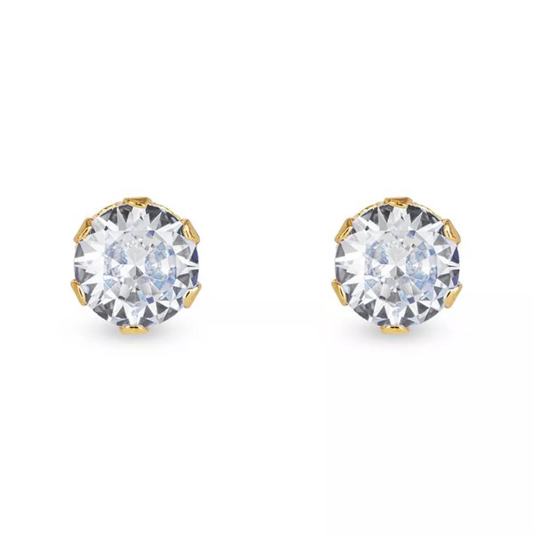 L' Atelier Gold 18 Karat by Manor - Ohrstecker mit Zirkonia, One Size, Gelbgold 3