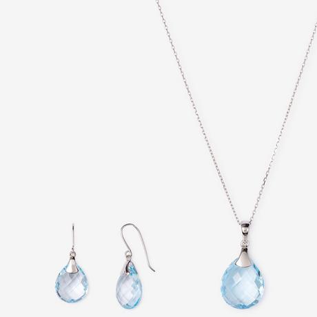 L' Atelier Gold 18 Karat by Manor  Set Collier/Ohrschmuck 