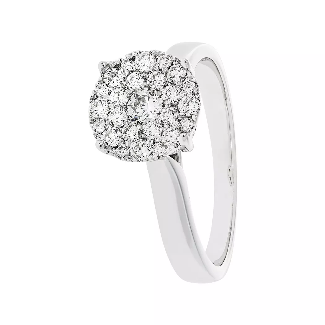 Sergio Ferris - Ring mit Diamant, 54, Weissgold